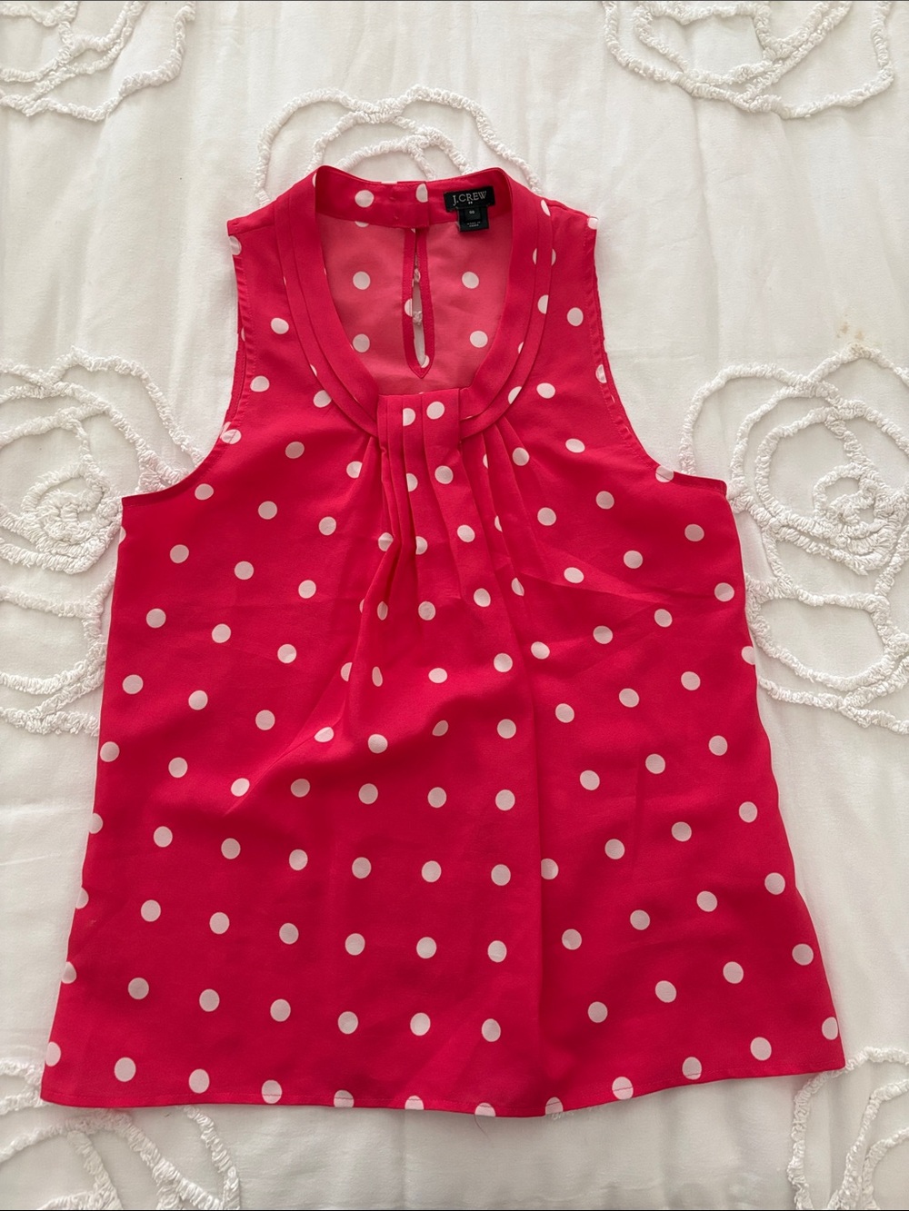 J. Crew Pink Polka Dot Sleeveless Camisole